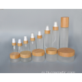 100 г пустых бамбуковых косметических крышек из матового стекла / косметические бутылки с лосьоном / косметические бутылки и банки